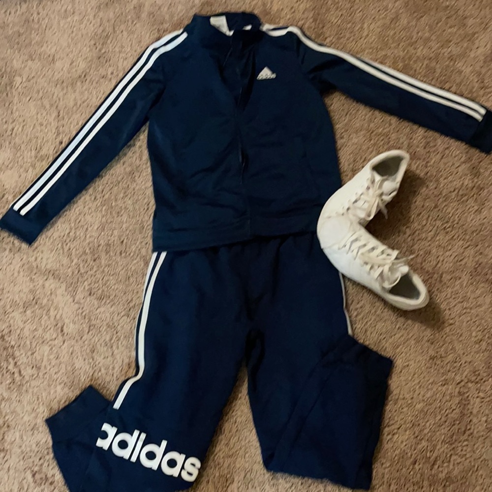 Adidas joggers with matching jacket